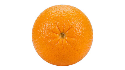 Whole Fresh Orange Fruit Isolated on Transparent Background (PNG Alpha Channel Cutout). Detailed closeup of ripe, vibrant citrus for commercial use, advertising, or packaging design.