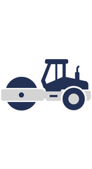 Obraz premium Heavy Duty Roller Machine Compacting Ground For Road Construction Projects