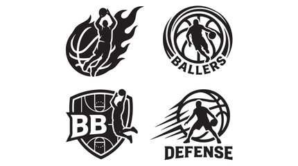 Set of Basketball Logo Badge Design Templates © Azizur