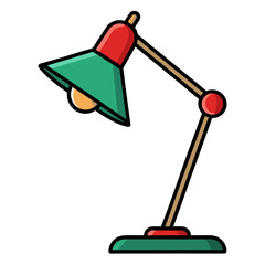 Vibrant desk lamp with adjustable arm in modern colors