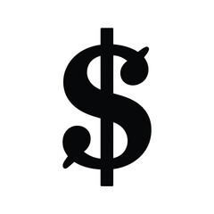 Fototapeta premium A simple black and white illustration of a united states dollar sign