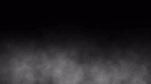 Slow motion white smoke moving vertically on black background. Seamless rising fog steam loop overlay 4k. smoke on black background