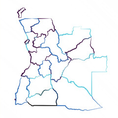 Obraz premium Hand Drawn Angola Map Illustration
