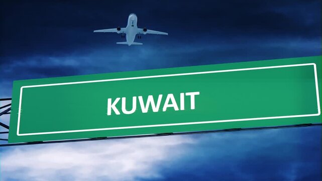 Kuwait airport Road Signs