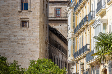 Fototapeta premium Street scene in Valencia