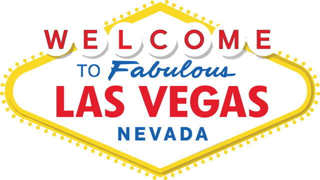 &ldquo;Stylized Illustration of Welcome to Fabulous Las Vegas Nevada Sign, Entertainment, Nightlife and Landmark Theme Artwork for Stock Art Success&rdquo;