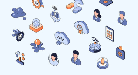 A minimalist figure stands confidently on a platform, evoking modern design and innovation, perfect for tech or creative industry visuals. © sindy