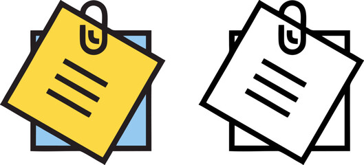 Paper Clip Document Note Vector
