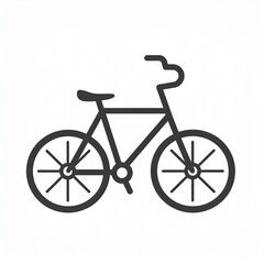 Minimalist black bicycle vector illustration isolated on white background for design