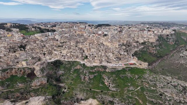 Matera &ndash; a city carved into the rock. The historic part of Matera, Italy.