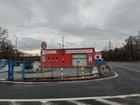 Tabor,Czech Republic-23.01.2026: STK station of technical vehicle inspection providing mandatory roadworthiness control and safety checks for automobiles