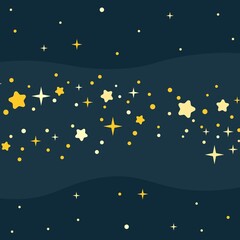 Naklejka premium Galaxy and star night background.