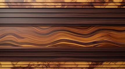 Deep Espresso Wood Panel Background with Organic Yellow-Brown Veining
