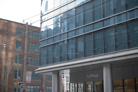 building and sign outside Bulthaup, a kitchen furniture store, located at 280 King St E, Toronto