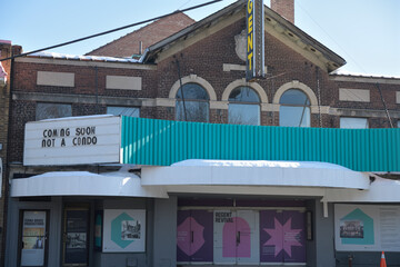 Fototapeta premium exterior of Regent Revival, formerly Regent Theatre (Belsize Theatre, Crest) 1927, located at 551 Mt Pleasant Rd, Toronto