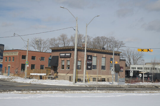 wide view of Cherry Street Bar-B-Que located at 275 Cherry St, off Commissioners Street in Port Lands, Toronto
