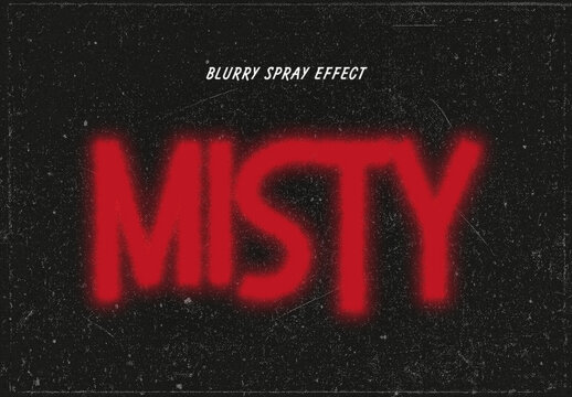 Blurry Spray Text Effect