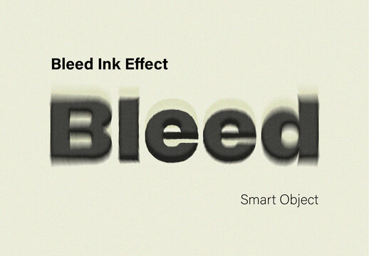 Bleed Ink Text Effect