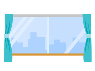 カーテンのついた窓