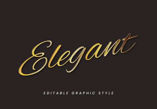 Script Gold Text Effect