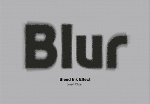 Blur Bleed Ink Text Effect
