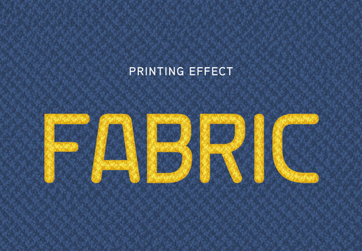 Fabric Yarn Text Effect