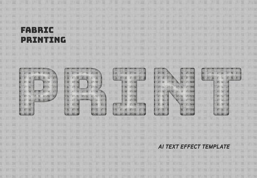 Textile Printing Text Effect