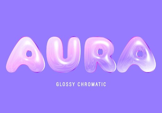Glossy Chromatic Text Effect
