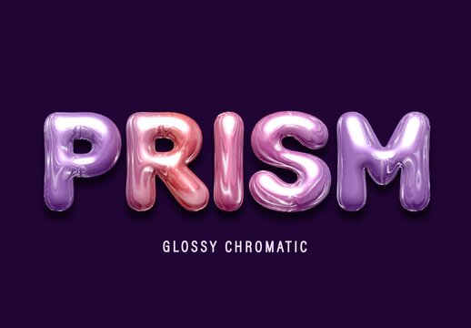 Glossy Chromatic Text Effect