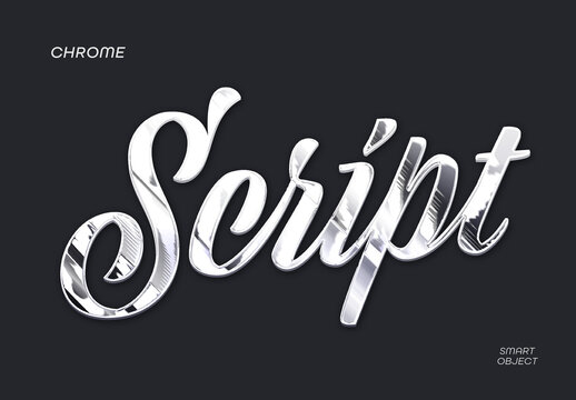 Script Chrome Text Effect