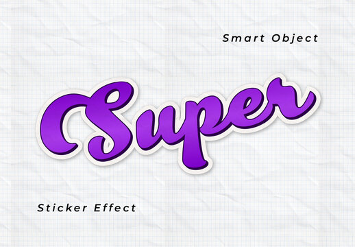 Cursive Sticker Text Effect