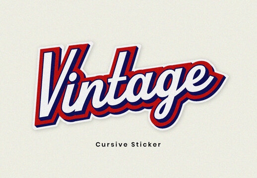 Vintage Cursive Text Effect