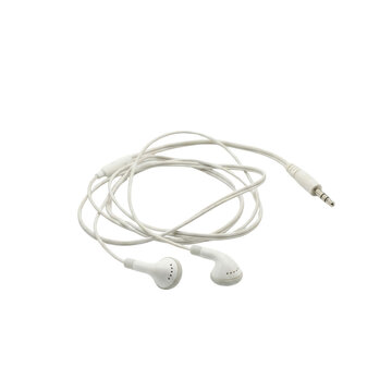 White wired in-ear headphones with 3.5mm jack