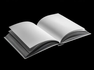 instruction manual isolated on a black background