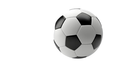Fototapeta premium Realistic 3d rendering of a classic black and white soccer ball isolated on a pure transparent background