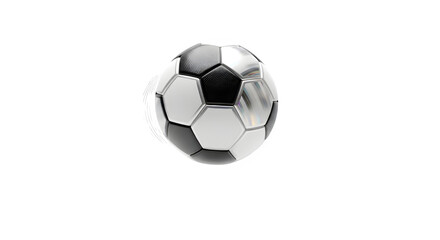 Obraz premium Classic black and white soccer ball isolated on transparent background