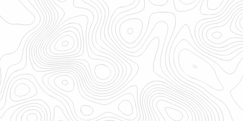 Vector lines seamless pattern sea map topography design. White wave paper curved reliefs Contour maps. Discovery topographic texture backdrop landscape earth style trail map geography design.  © Alibuss