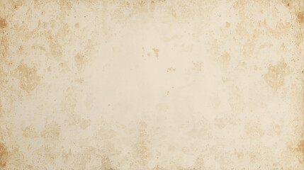 Aged paper features scattered foxing marks and organic discoloration, with warm beige and light brown speckling on an off-white background. Irregular clusters of stains display soft feathered edges.