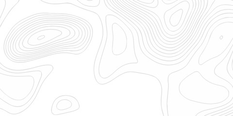 Vector lines seamless pattern sea map topography design. White wave paper curved reliefs Contour maps. Discovery topographic texture backdrop landscape earth style trail map geography design.  © Alibuss