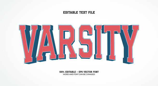 Varsity college font. Vintage sport font in american style for football  baseball or basketball logos and t-shirt. Athletic department typeface  varsity style font. Vector