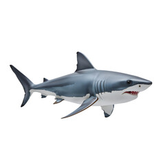 Obraz premium Model Shark Swimming in Clear Water During Daytime at an Aquarium Display