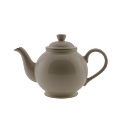 Simple Teapot With a Round Shape and a Lid Designed for Pouring Hot Drinks