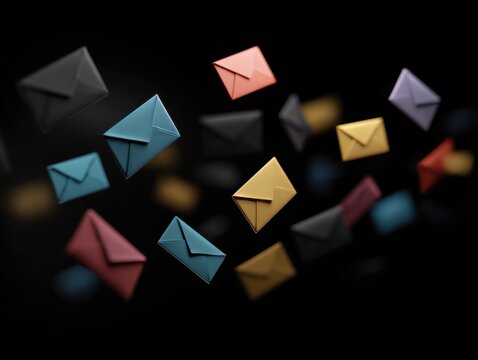 email preferences isolated on a black background