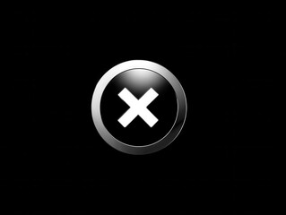 Obraz premium login error symbol isolated on a black background