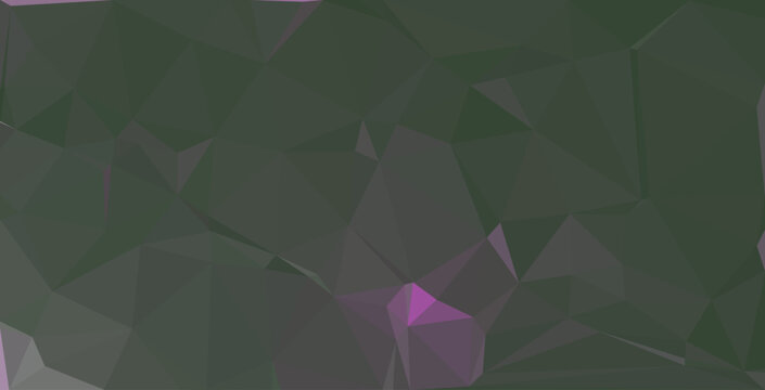 An abstract geometric pattern with fractured shapes and purple accents in a dark green environment viewed from a straight-on perspective n4.eps