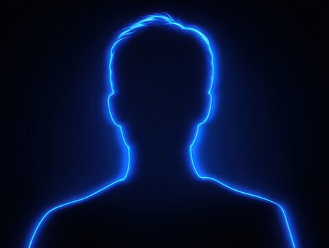 user avatar glow isolated on a black background