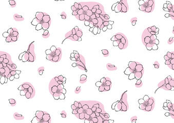 シンプルな桜のパターン