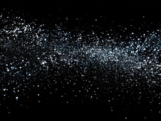 Obraz premium floating particles isolated on a black background