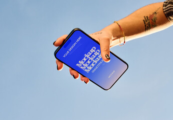 Real photo of Smartphone Use. PSD mockup ready for your design.