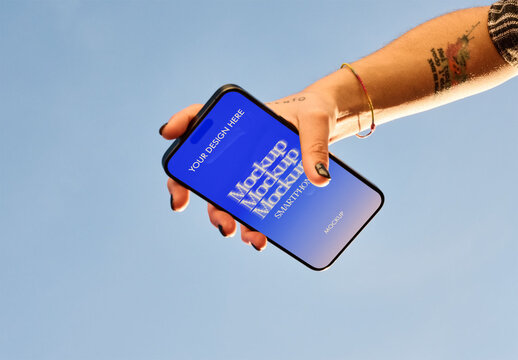 Real photo of Smartphone Use. PSD mockup ready for your design.